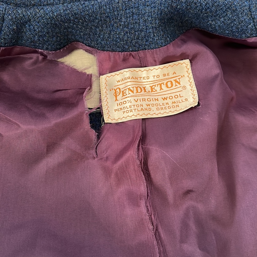 Salevintage Pendleton Wool Jacket, Blue - image 6
